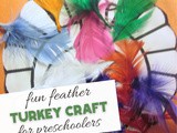 Easy Turkey Craft with Feathers