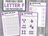 F is for Figs Preschool Worksheets