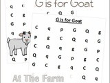 Farm Animals Find the Letter g is for Goat