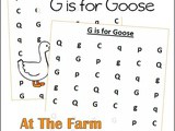 Farm Animals Find the Letter g is for Goose