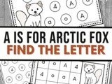 Find the Letter a is for Arctic Fox Printables