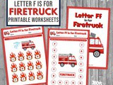 Find the Letter f is for Firetruck Worksheet