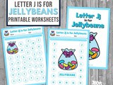Find the Letter j is for Jellybeans Worksheet