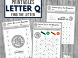 Find the Letter q is for Quarter Worksheet Printables