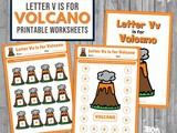 Find the Letter v is for Volcano Worksheet