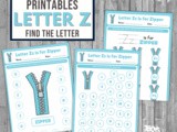 Find the Letter z is for Zipper Worksheets