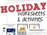 Free Homeschool Worksheets by Holiday