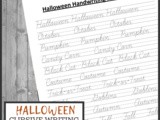 Halloween Cursive Handwriting Practice