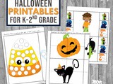 Halloween Math and Literacy Worksheets for k-2