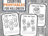 Halloween Number Worksheets for Preschoolers