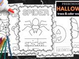 Halloween Tracing and Coloring Book