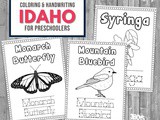 Idaho Coloring and Handwriting Worksheets