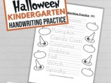 Kindergarten Halloween Handwriting Practice