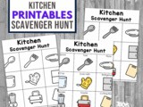 Kitchen Scavenger Hunt Sheets