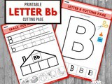 Letter b Cutting Pages