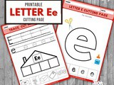 Letter e Cutting Pages