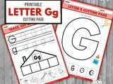 Letter g Cutting Pages