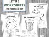 Letter g Worksheets for Preschool