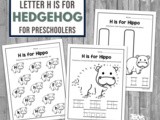 Letter h is for Hedgehog Printables