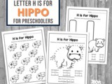 Letter h is for Hippopotamus Printable Activities