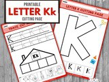 Letter k Cutting Worksheets