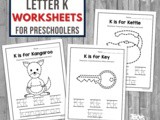 Letter k Worksheets for Preschool