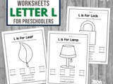 Letter l Worksheets for Preschoolers