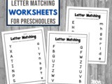 Letter Matching Worksheets
