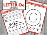 Letter o Scissor Skills Worksheets