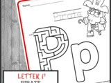 Letter p is for Pirate Printable