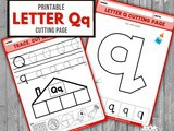 Letter q Cutting Worksheets