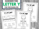 Letter y Preschool Worksheets