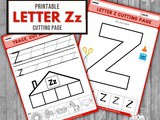 Letter z Cutting Pages