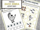 Letter z Story Printable Packet