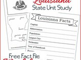 Louisiana State Fact File Worksheets