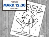 Mark 12:30 Coloring Page