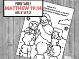 Matthew 19:14 Coloring Page