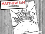 Matthew 5:14 Coloring Page