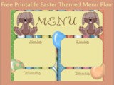 Menu Plan Monday:  Easter Bunny Printable Menu Plan