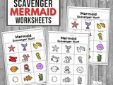 Mermaid Scavenger Hunt Printable