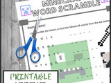 Minecraft Word Scramble Printable for Kids