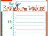 Mom’s Manual Day #4: Weekly To Do Brainstorm