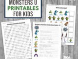 Monsters University Activities For Kids