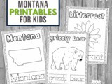 Montana Coloring and Handwriting Worksheets