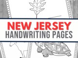 New Jersey Coloring and Handwriting Worksheets