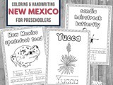 New Mexico Coloring and Handwriting Worksheets