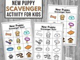 New Puppy Scavenger Hunt Printable