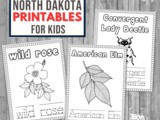 North Dakota Coloring and Handwriting Book