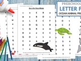 Ocean Animals Letter Find Worksheets