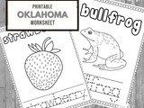 Oklahoma Coloring and Handwriting Book